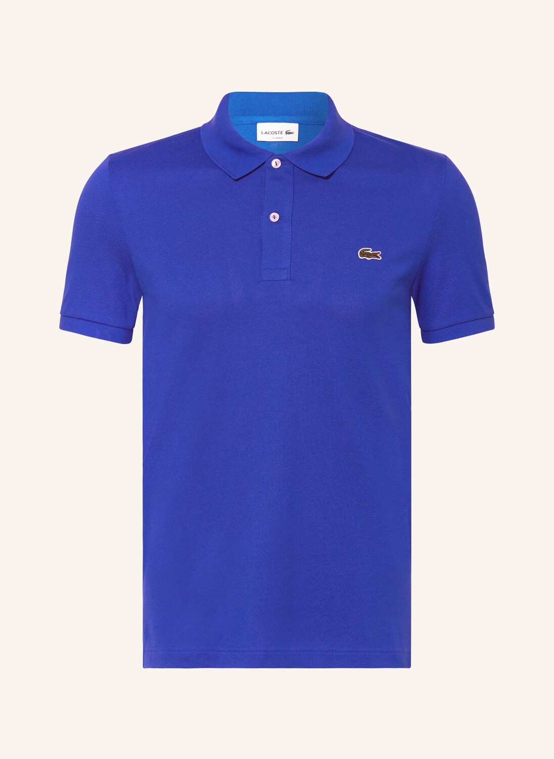 

Рубашка-Поло узкого кроя из пике Lacoste, синий
