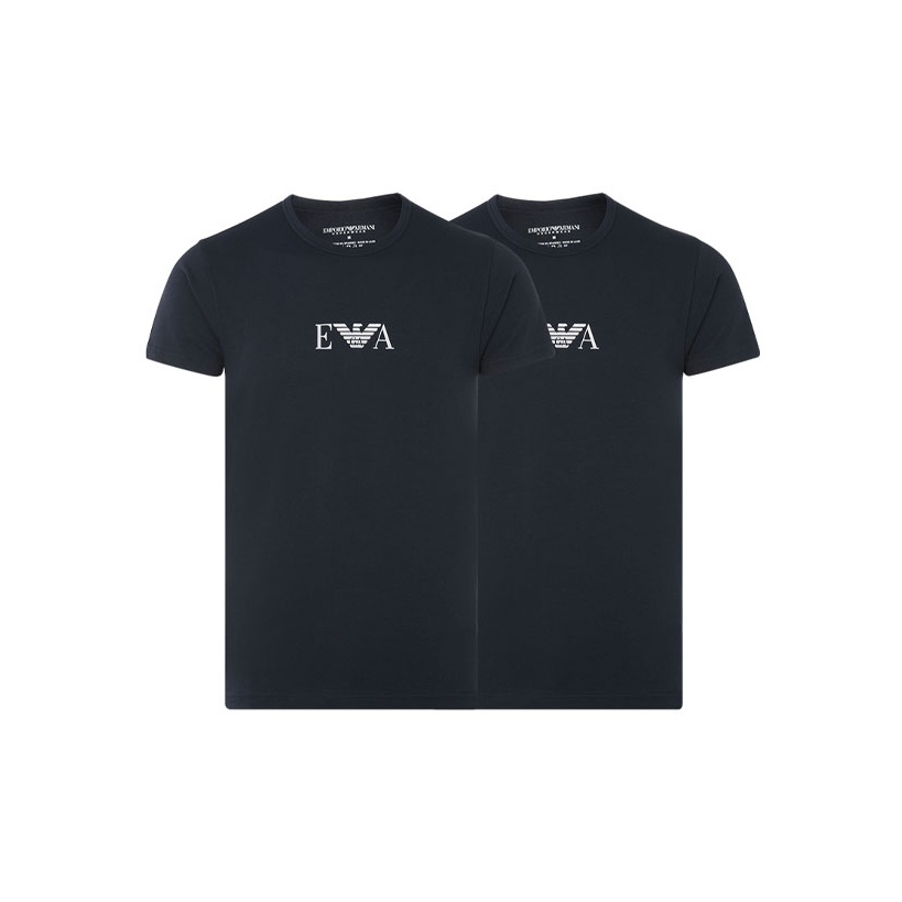 

EMPORIO ARMANI Футболка мужская, 2 штуки, темно-синяя, Синий, EMPORIO ARMANI Футболка мужская, 2 штуки, темно-синяя