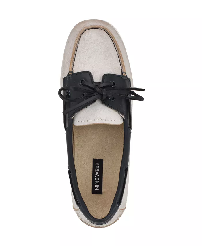 Женские яхтенные слипоны Boat Shoes Nine West, мультиколор — фото 4