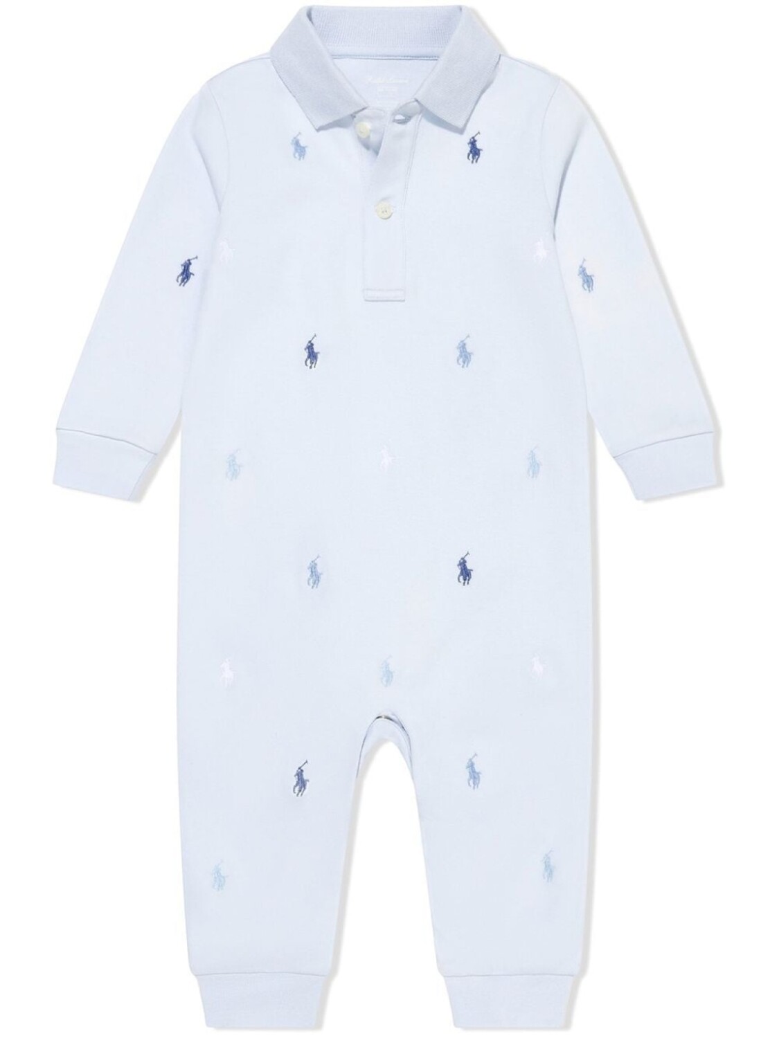 

Ромпер с вышитым логотипом Ralph Lauren Kids, синий