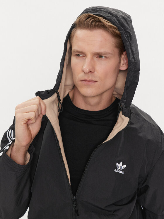 Демисезонная куртка regular fit Reversible Polar Fleece Jacket HL9186 Adidas, черный — фото 4
