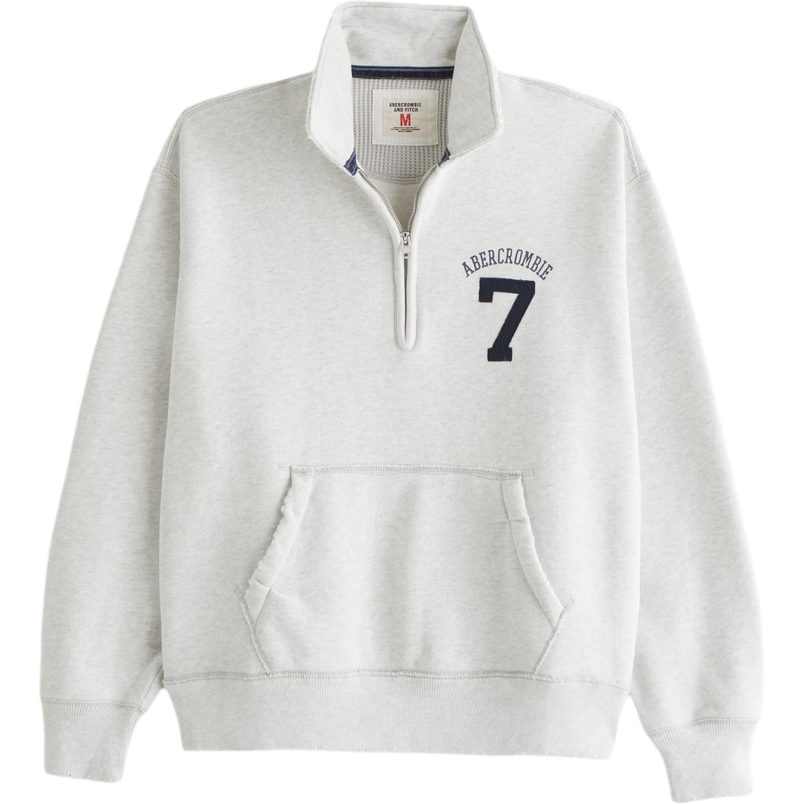 

Толстовка мужская Abercrombie＆Fitch, светло heather серый