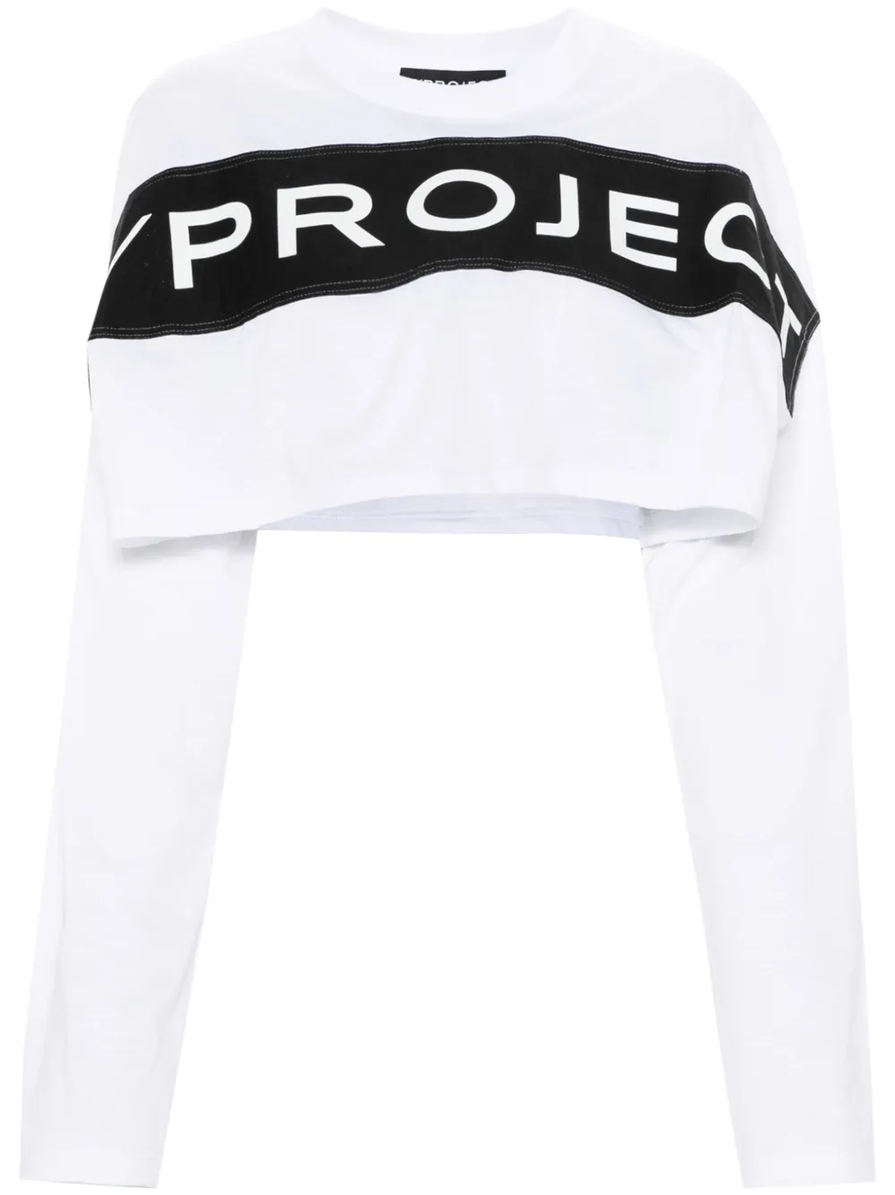 

Укороченная футболка с логотипом Y/Project, белый