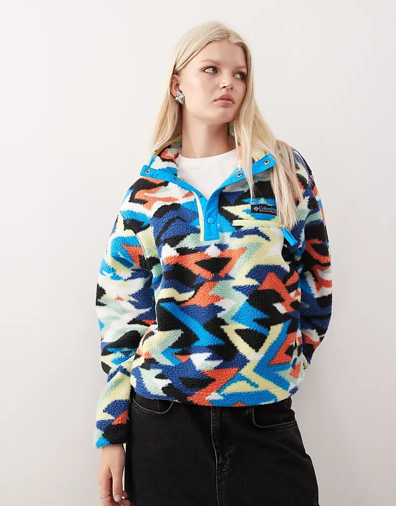 

Укороченный флис Columbia Helvetia II с принтом и кнопками, цвет многоцветный