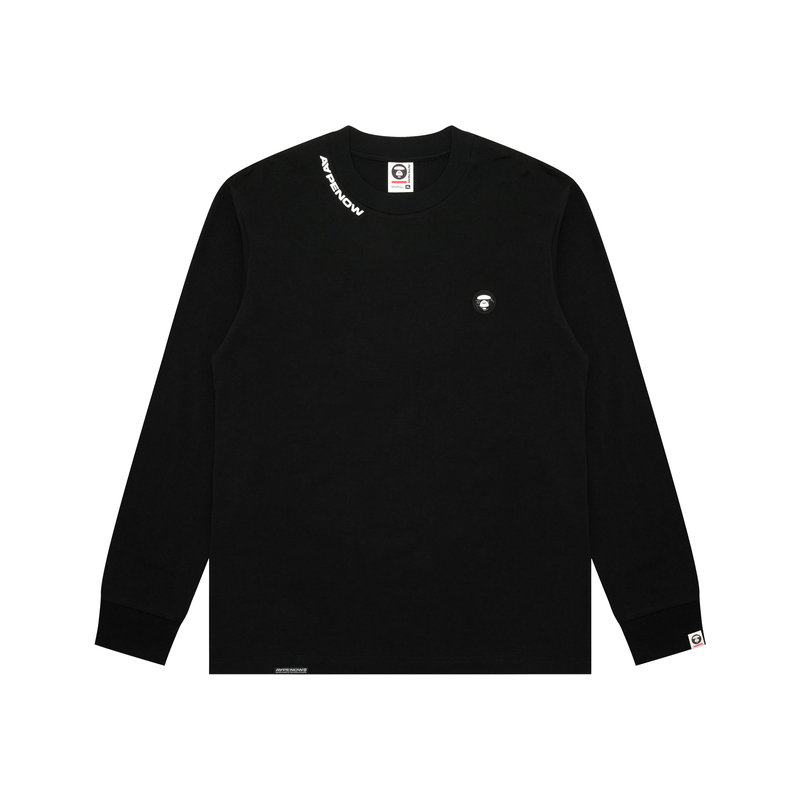 

Футболка с длинным рукавом A Bathing APE с логотипом Aape, черный