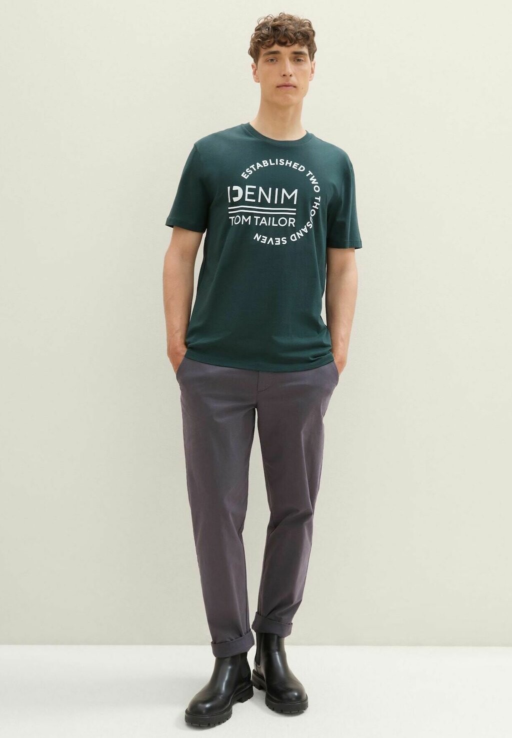 

Футболка с принтом TOM TAILOR DENIM, зеленый
