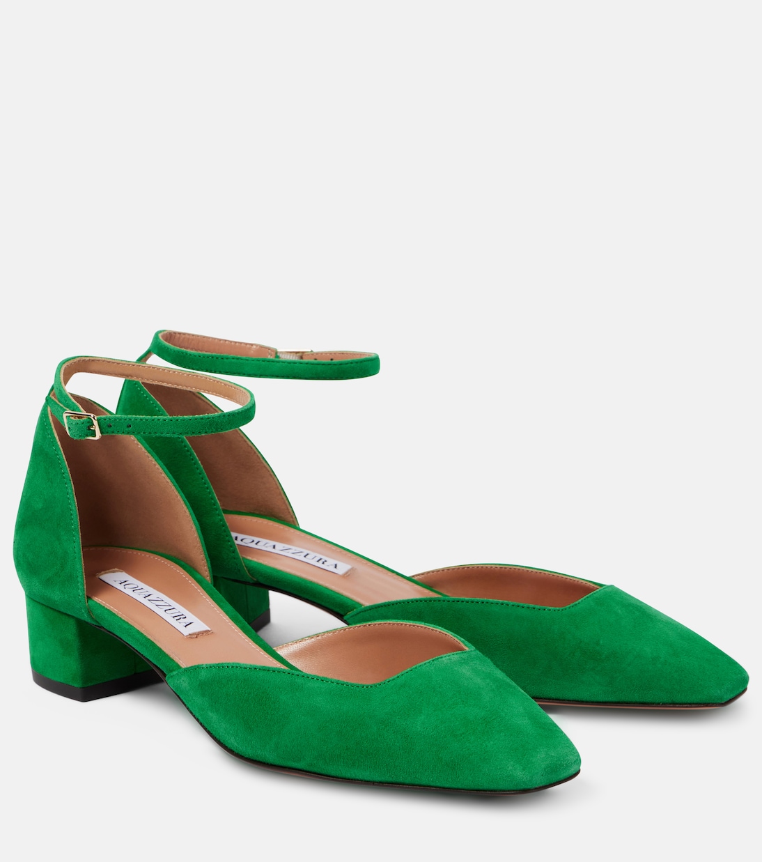 Замшевые туфли Asha 35 Aquazzura, Rich Emerald