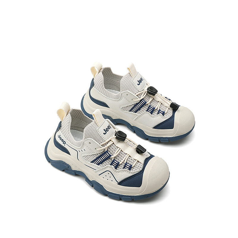 Кроссовки Jeep Kids Lifestyle Shoes Kids Low-top Blue, бежевый/синий — фото 3