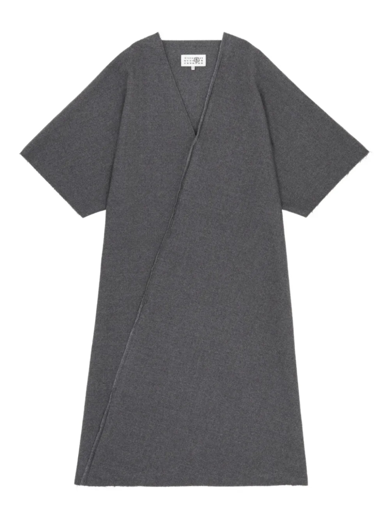 

Платье миди с V-образным вырезом MM6 Maison Margiela, серый