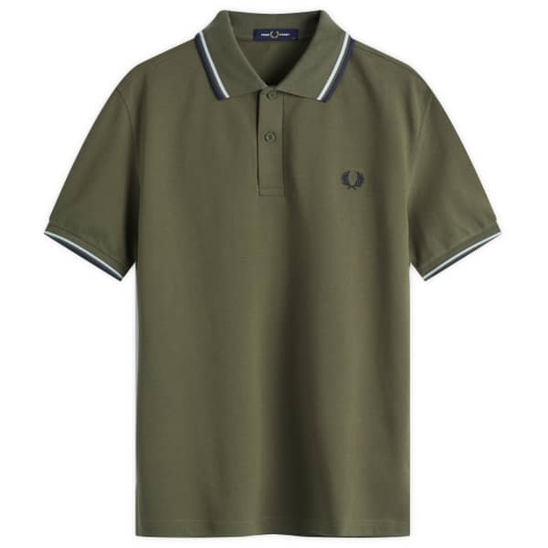 

Рубашка поло с двойным кантом Fred Perry, зеленый