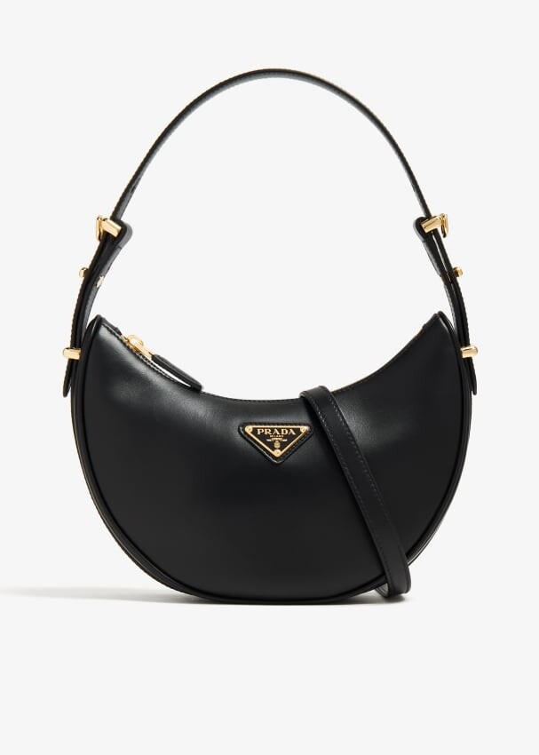 

Сумка через плечо Prada Arqué Leather, черный