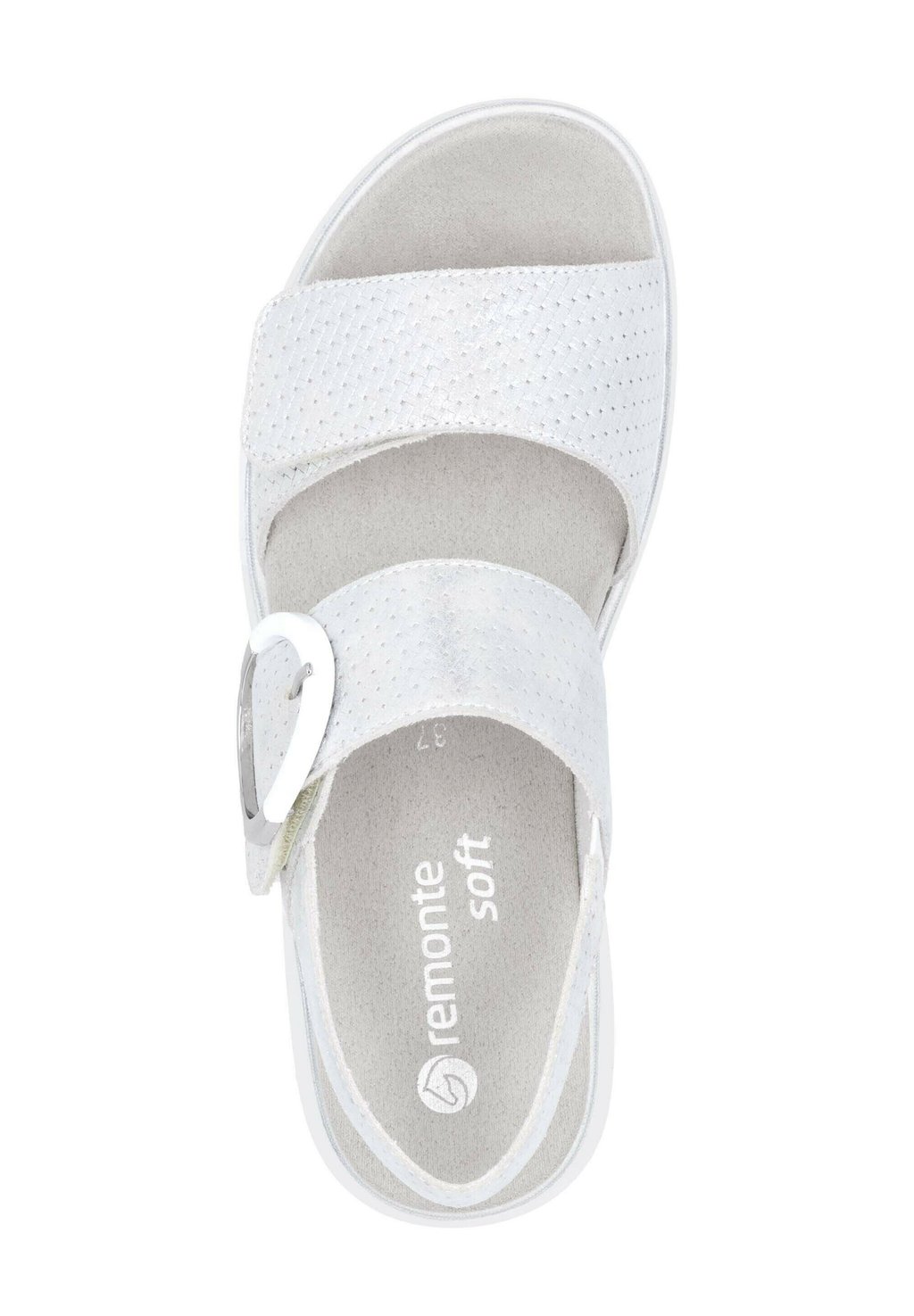 Босоножки на танкетке Platform sandals Remonte, серебряный — фото 4