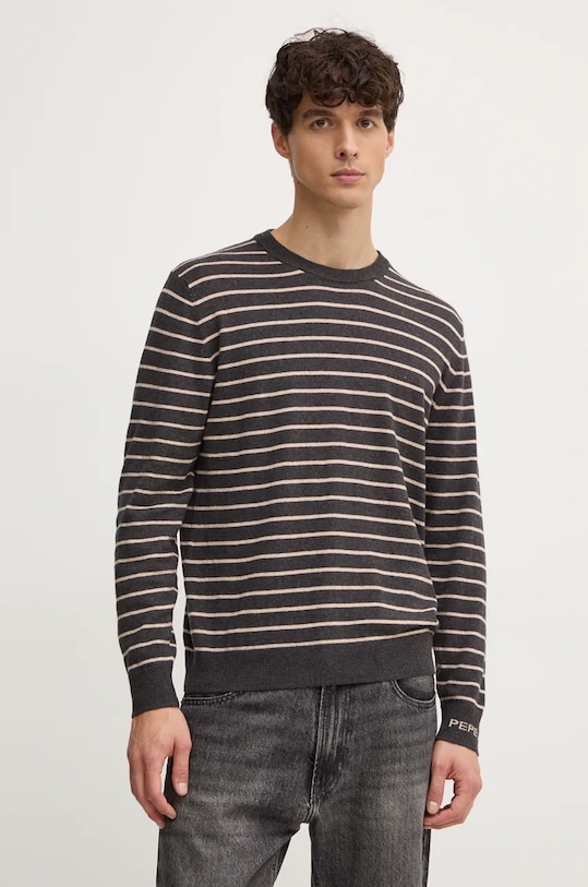 

Свитер с добавлением шерсти NEW ANDRE STRIPES Pepe Jeans, серый