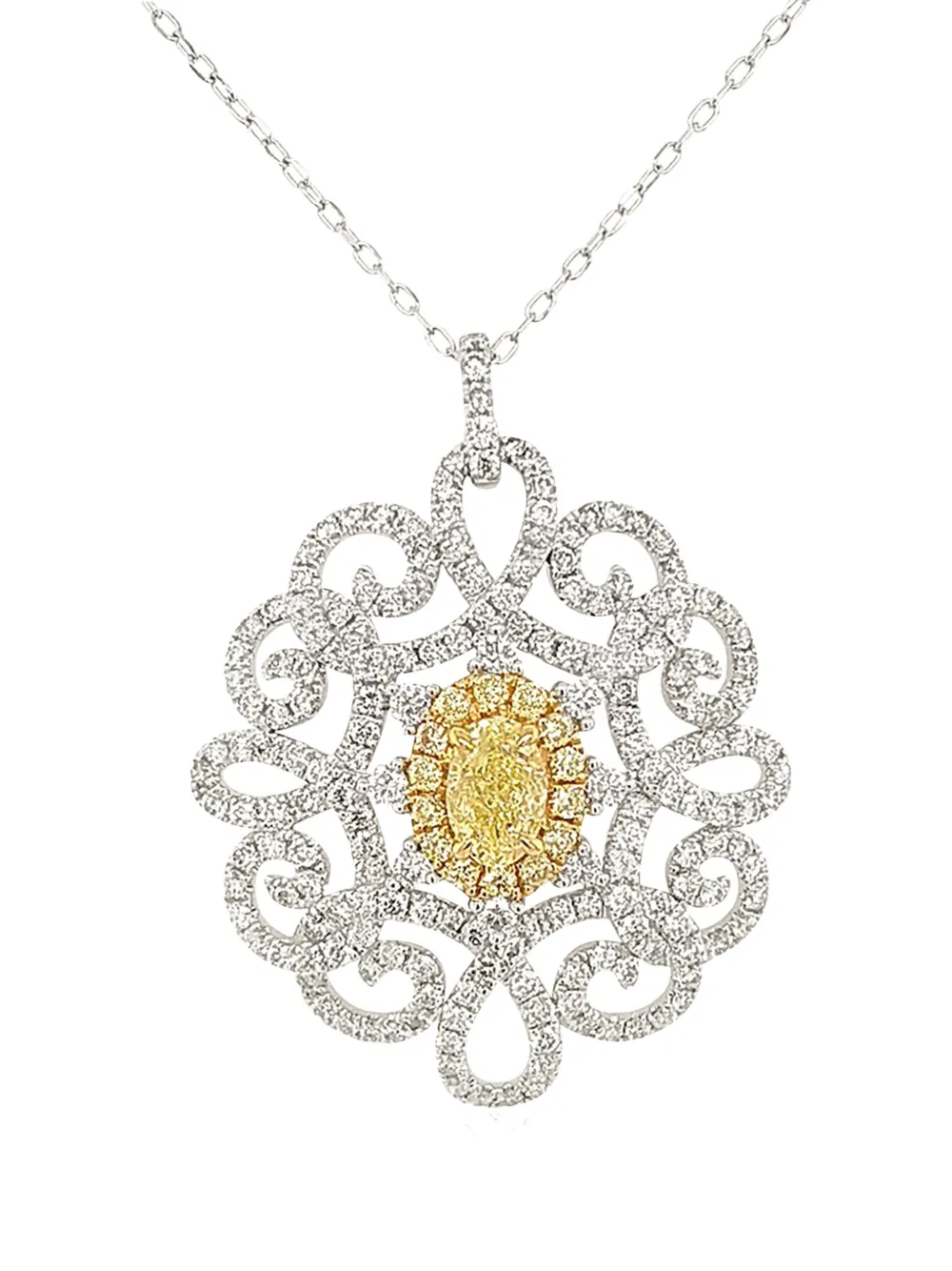 

Платиновое колье с бриллиантами HYT Jewelry, серебряный