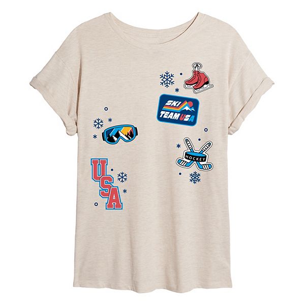 

Футболка oversized USA Icons Licensed Character, Beige