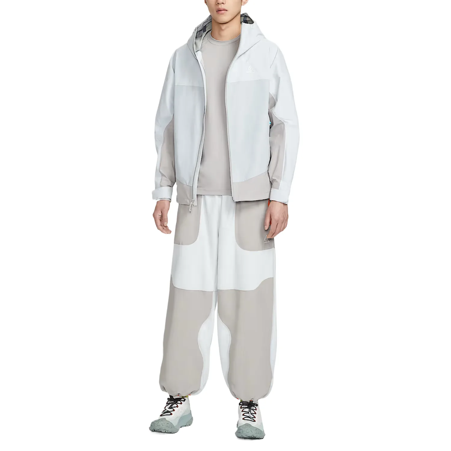 Куртка мужская ветровка непромокаемая и ветрозащитная ACG STORM FIT ADV Nike, Dust Photon/University Gray/Mountain White — фото 4