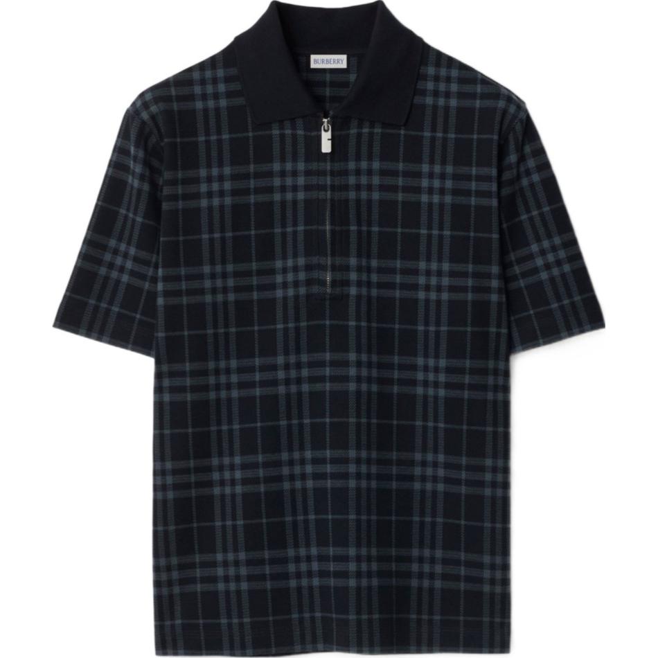 

Checked Short Sleeved Polo Shirt Burberry, синий
