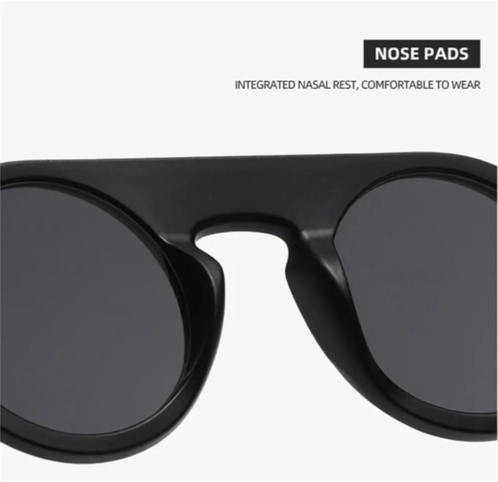 

Ретро круглые женские солнцезащитные очки в стиле панк с прозрачными градиентными линзами и защитой от УФ-излучения UV400, мужские солнцезащитные очки HCPIHF, 4