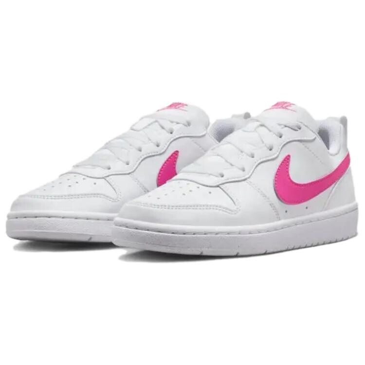 Кроссовки Court Borough Kids Lifestyle GS Low-top белые/розовые Nike, розовый — фото 3