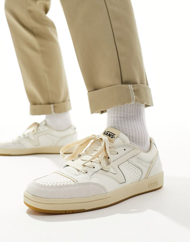 

Бело-коричневые кроссовки Vans Lowland, Коричневый, Бело-коричневые кроссовки Vans Lowland