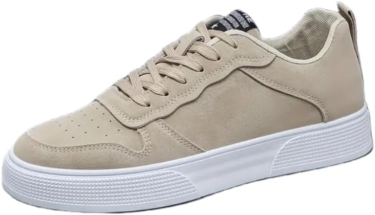 

Мужские повседневные кеды оливкового цвета - низкие кроссовки на шнуровке с белой подошвой, дышащей текстильной подкладкой и прочной ПВХ-подошвой для комфорта в течение всего дня и городского стиля Clolinde