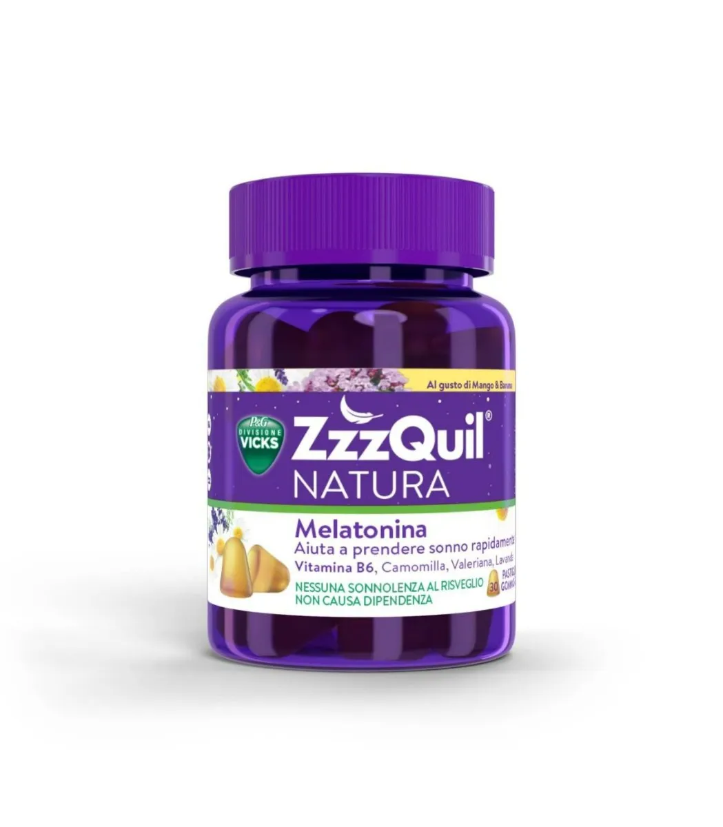 

Vicks ZzzQuil Natura со вкусом манго и банана, 30 жевательных таблеток, добавка для сна и бессонницы