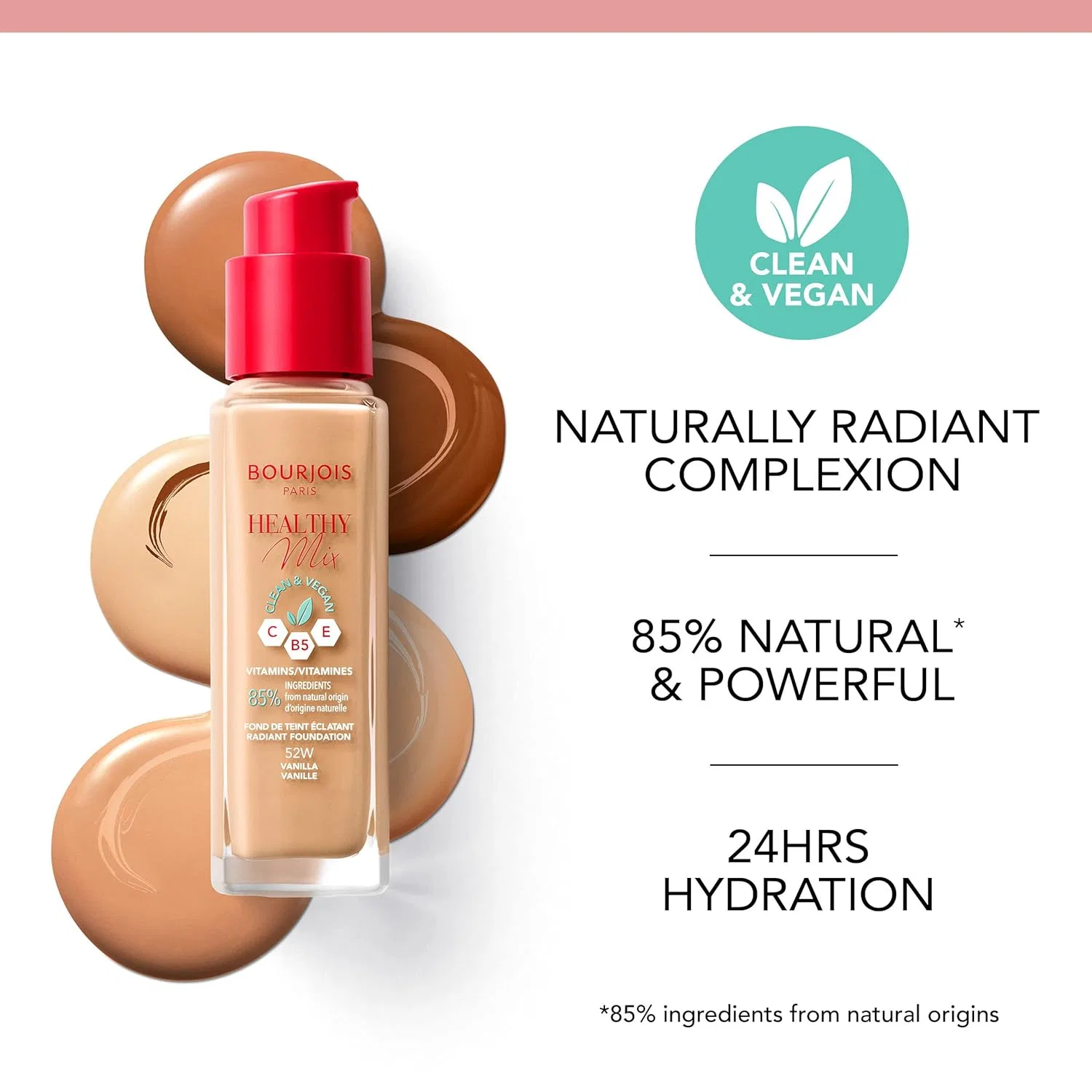 Сияющая тональная основа «Healthy Mix Clean & Vegan» от BOURJOIS Paris Bourjois — фото 3