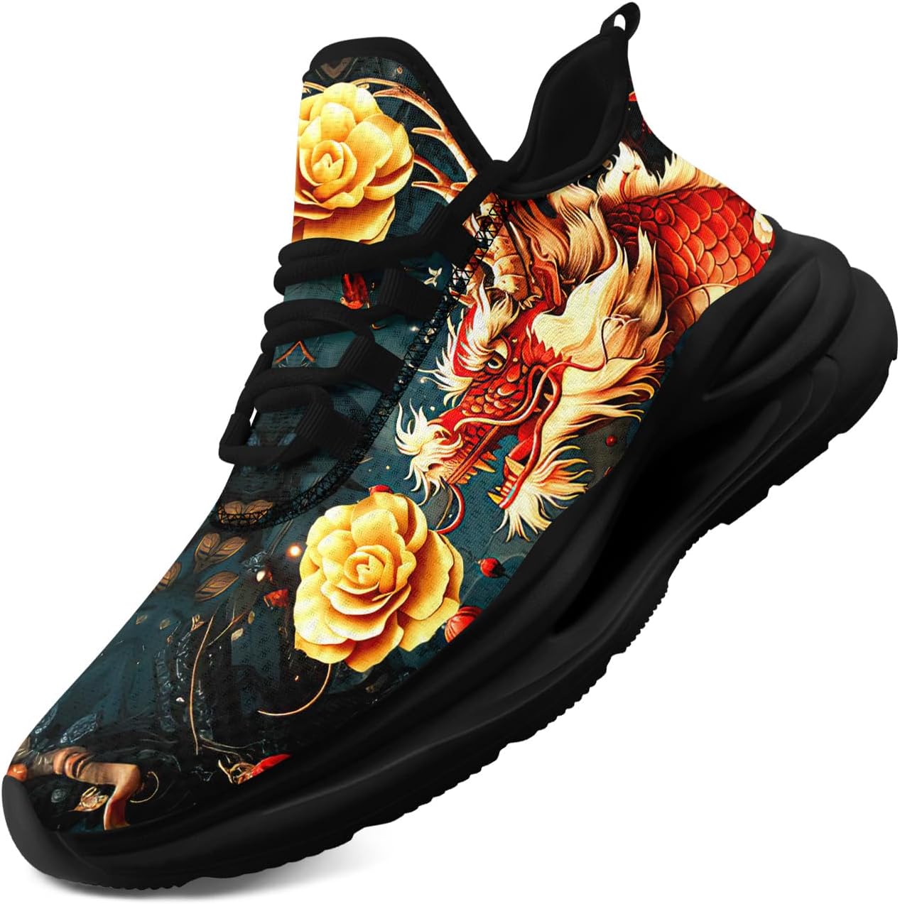 

Мужские кроссовки Dragon для бега, модные, комфортные, легкие, спортивные, дышащие, для тренировок и тенниса, сетчатые, для женщин Coolcustomize, золотой