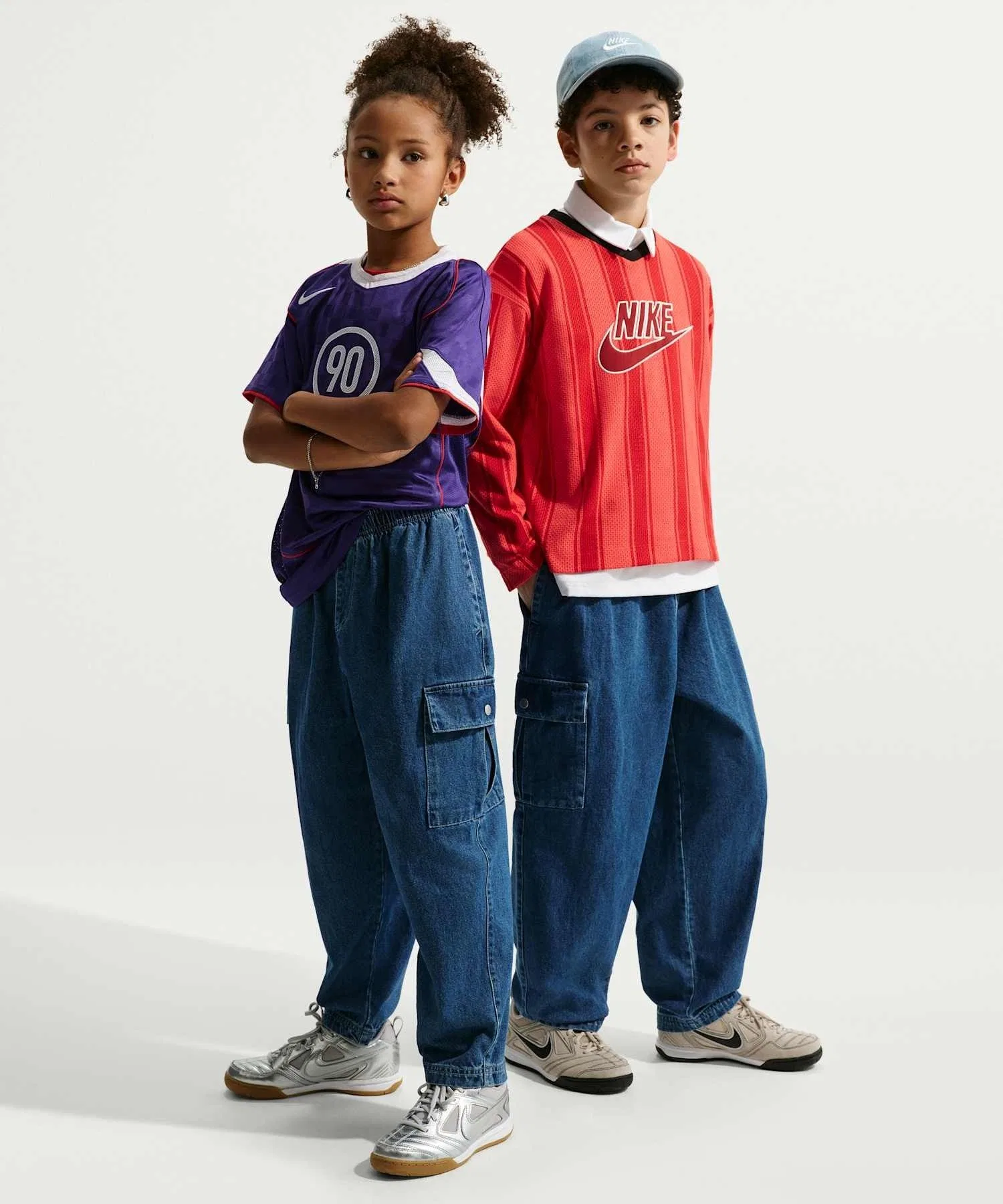 Детские джинсовые брюки-карго Nike Sportswear Collection / Детские джинсовые брюки-карго Nike Sportswear Collection IO0197-461, цвет «Мистический синий»