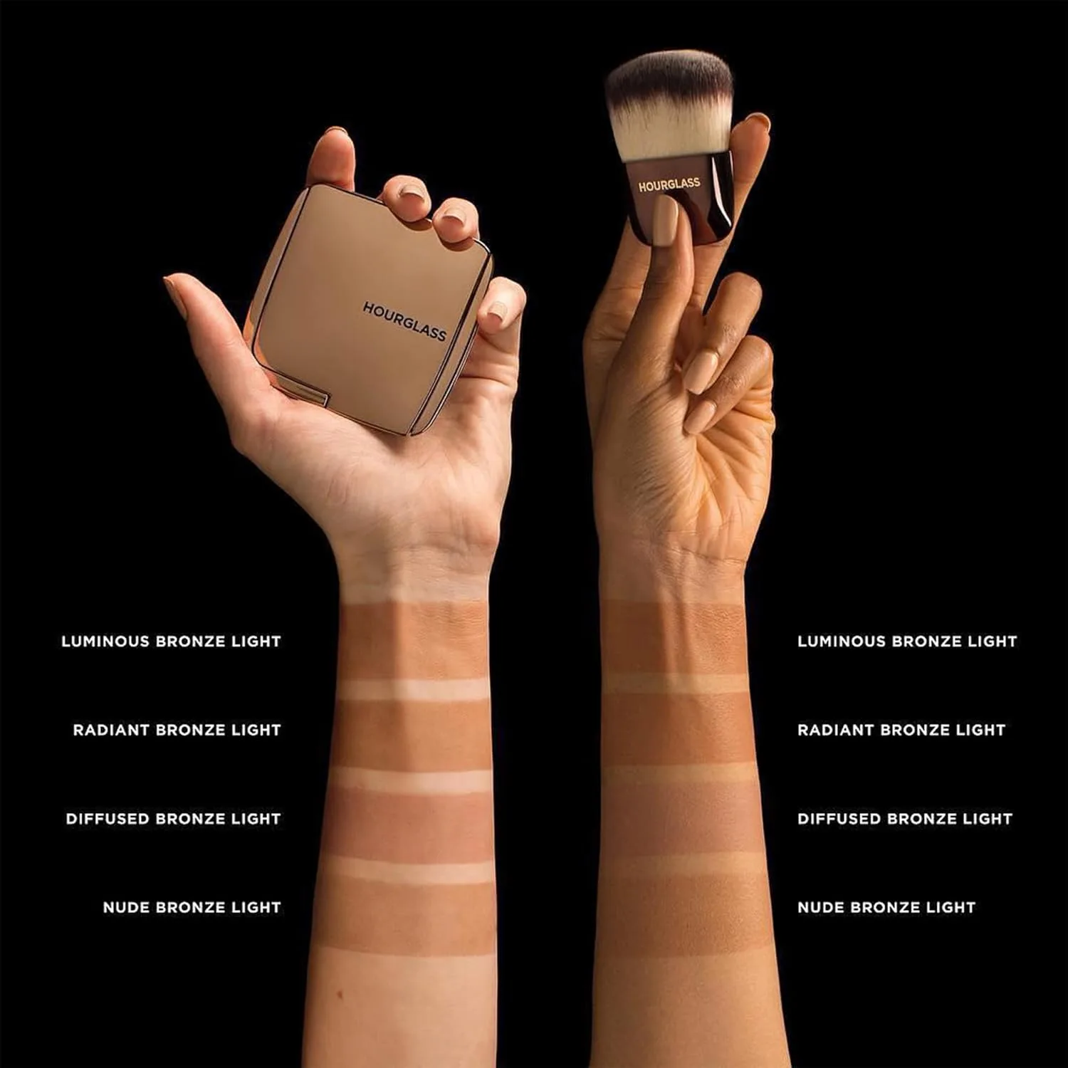 Бронзер Hourglass Ambient Lighting Bronzer в оттенке Luminous Bronze Light. Хайлайтер-бронзер для естественного эффекта загара., Luminous Bronze Light — фото 4