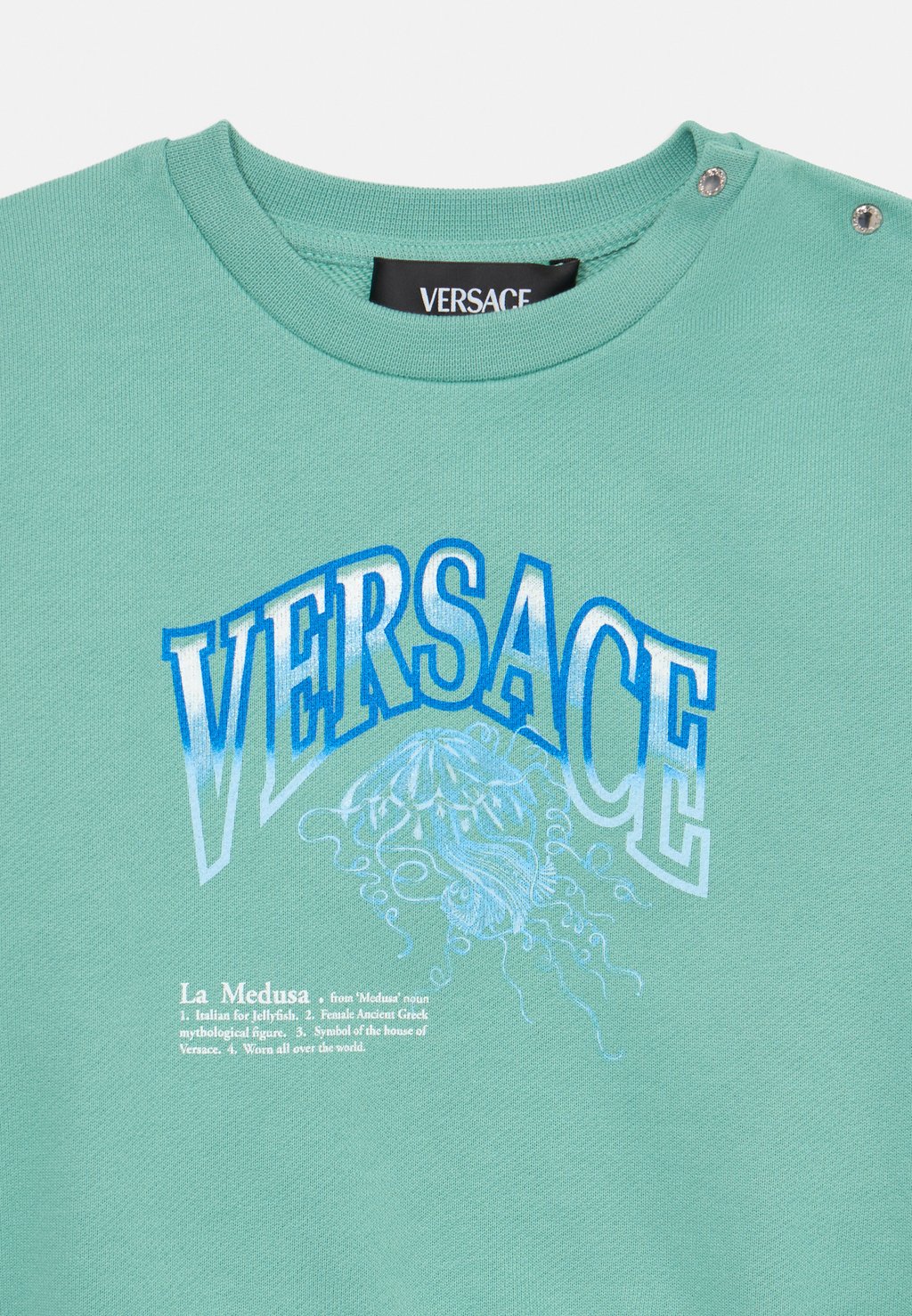 Толстовка LA MEDUSA VARSITY PRINT UNISEX Versace, зеленый — фото 3