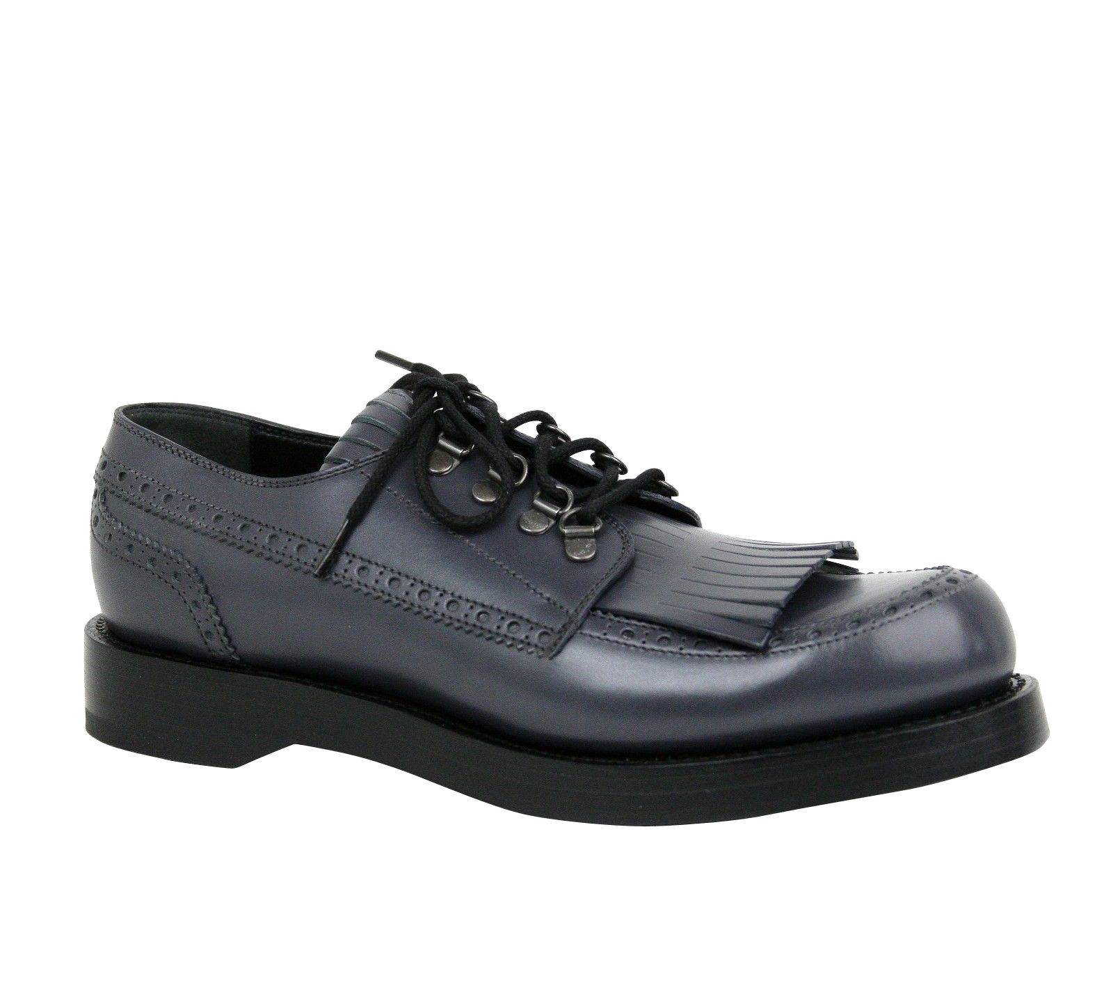 

Мужские туфли Gucci Brogue с бахромой из голубовато-серой кожи на шнуровке