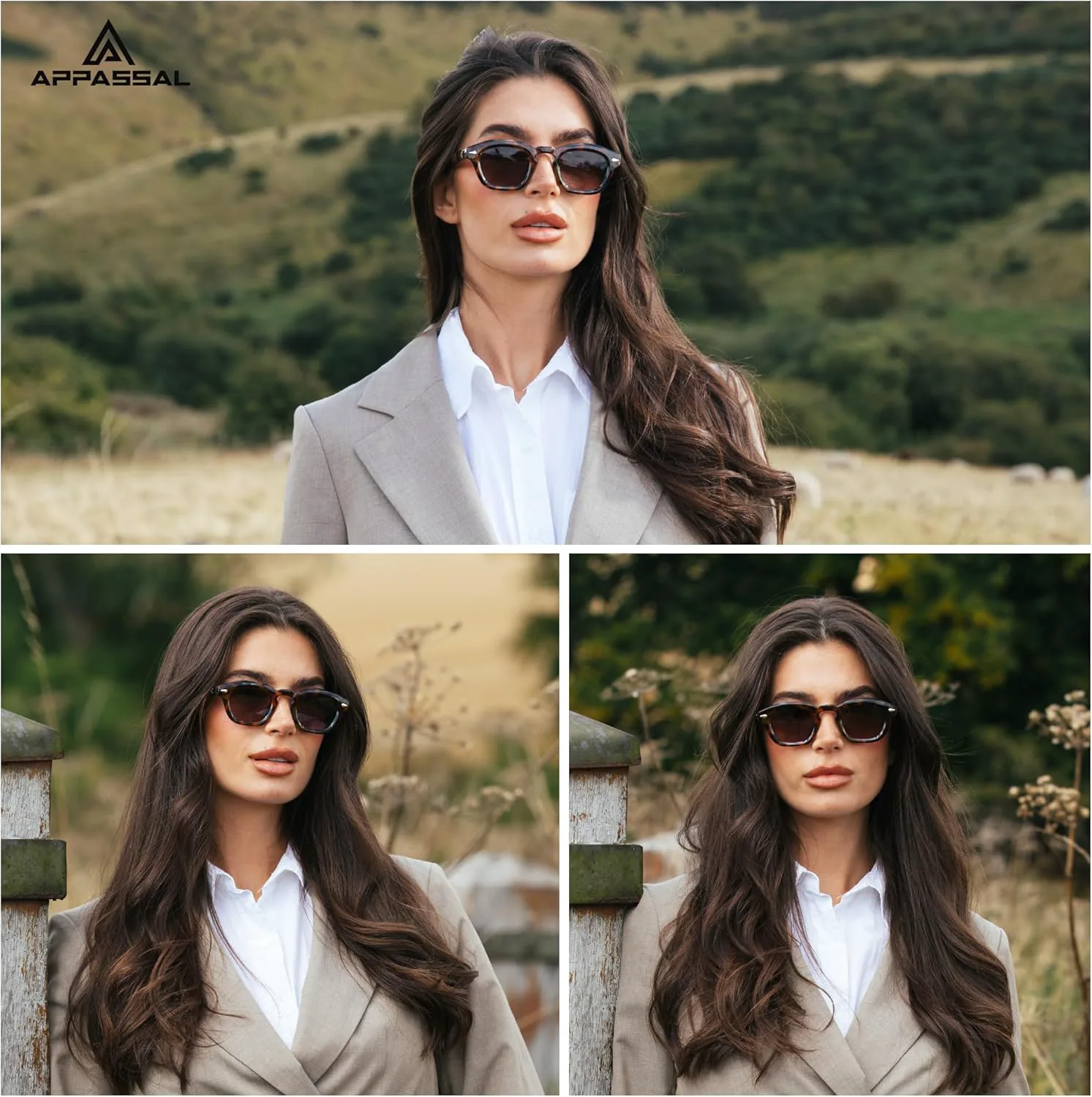 

Маленькие ретро-солнцезащитные очки квадратной формы для женщин и мужчин, прямоугольные солнцезащитные очки AP3680 Appassal, Z2 Brown/Brown&tortoise/Brown