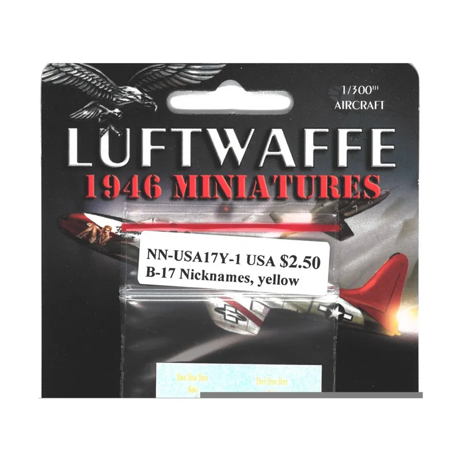 

B-17 Прозвища, Набор №1, Желтый, Decals - Blue Sky