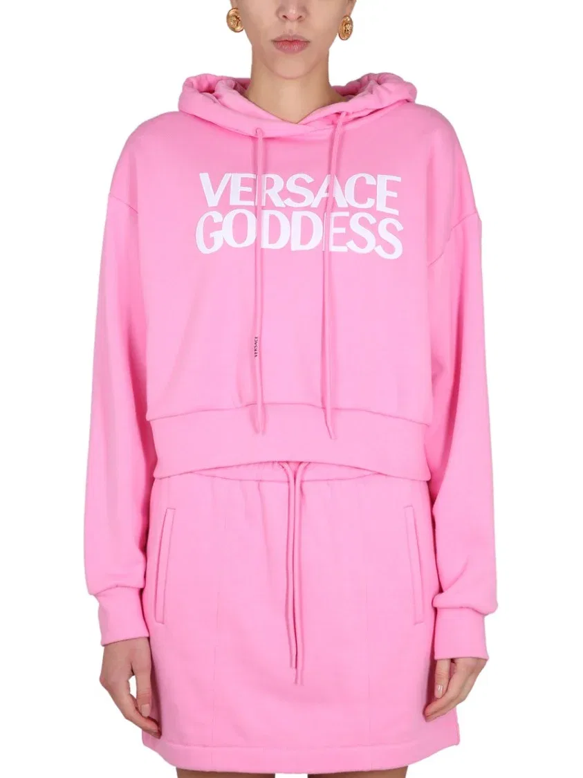 Укороченная толстовка Versace, Pink