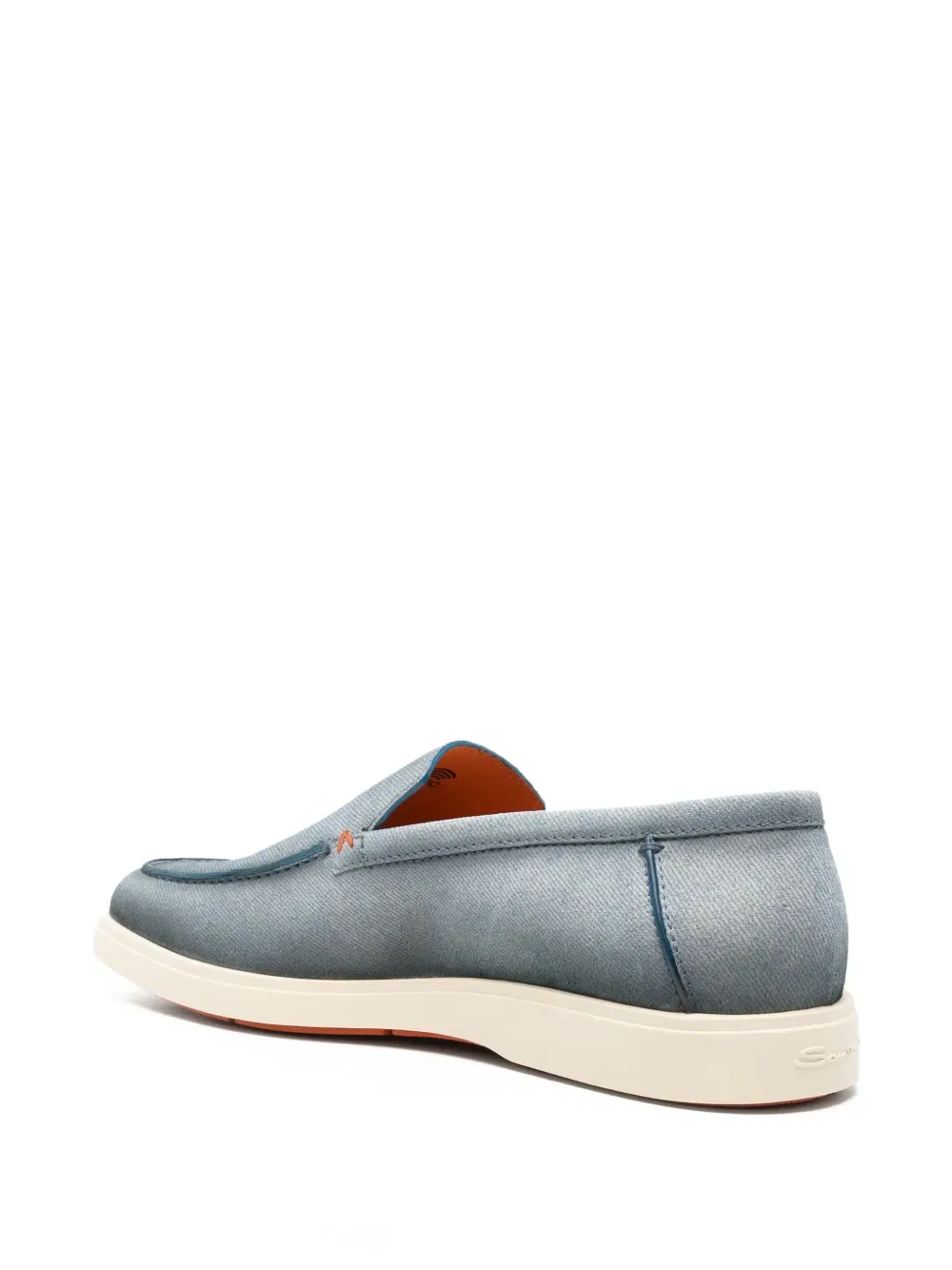 Лоферы со швом Santoni, синий — фото 3