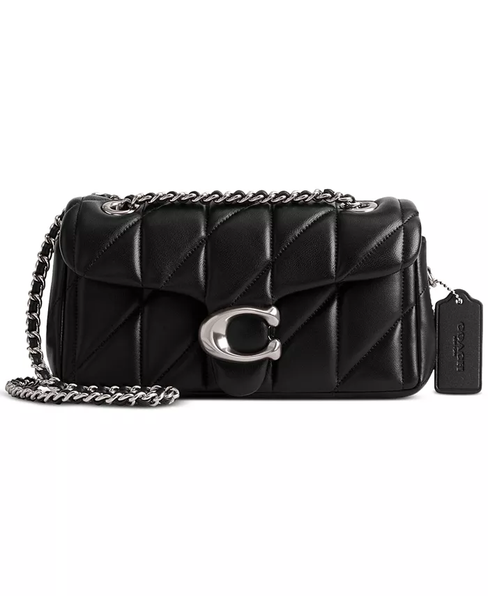 

Стеганая кожаная сумка Tabby Chain через плечо 20 COACH, мультиколор
