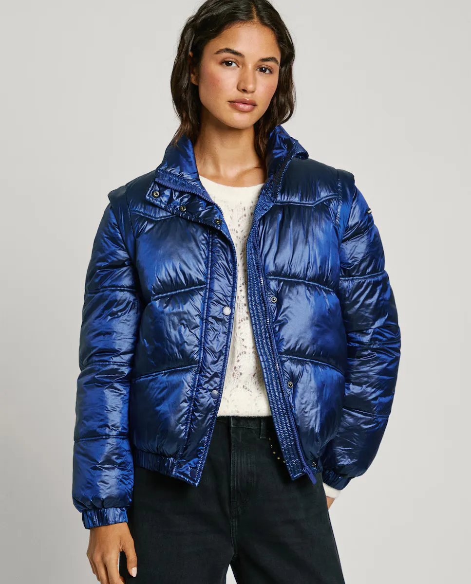 

Женская утепленная куртка со съемными рукавами Pepe Jeans, синий