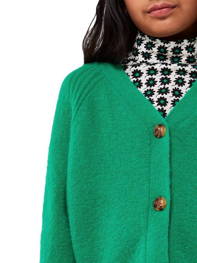 Детский кардиган из шерстяной смеси с фактурной вязкой Whistles, Green — фото 3