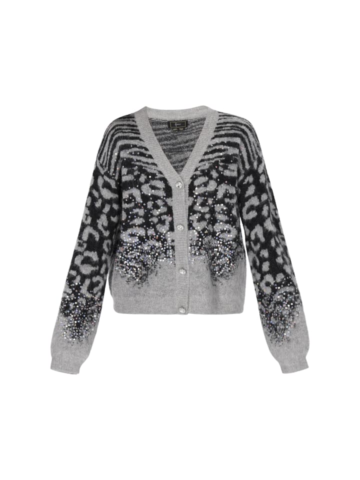

Faina Женский кардиган серого и черного цвета
