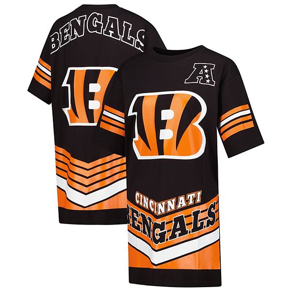 

Женское черное платье-футболка Cincinnati Bengals Perfect Score Vintage Gameday Couture