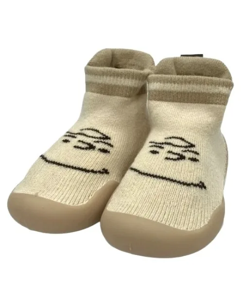 Детские носочки-обувь из смеси тканей Peanuts Socks Shoes Charlie Brown бежевые