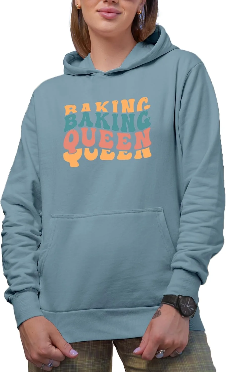 

Новинка: худи Baking Queen с ретро-надписью для кондитера Make Your Mark Design