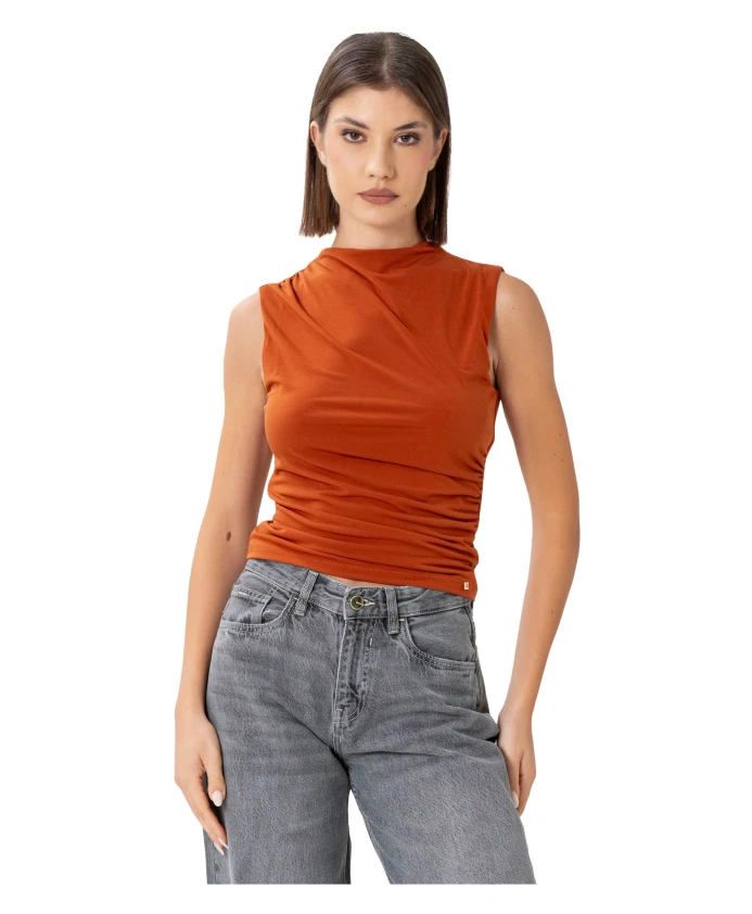 

Мягкая футболка без рукавов Kocca, коричневый