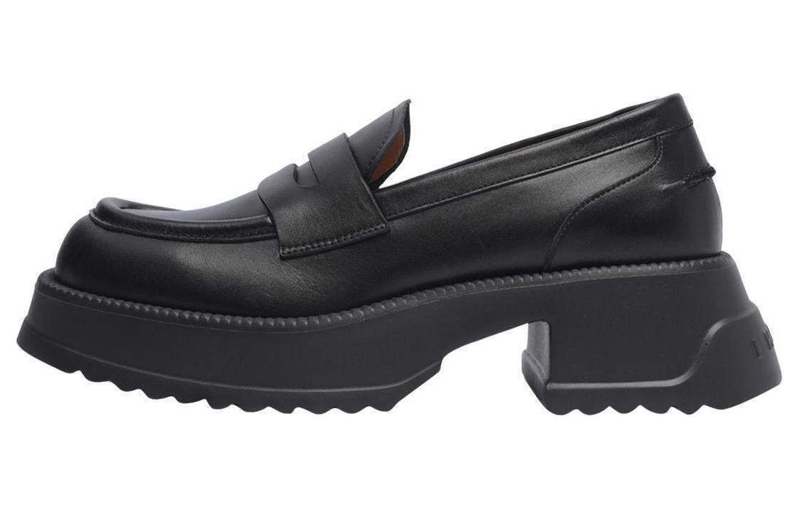 Слипоны на платформе женские MARNI, черные