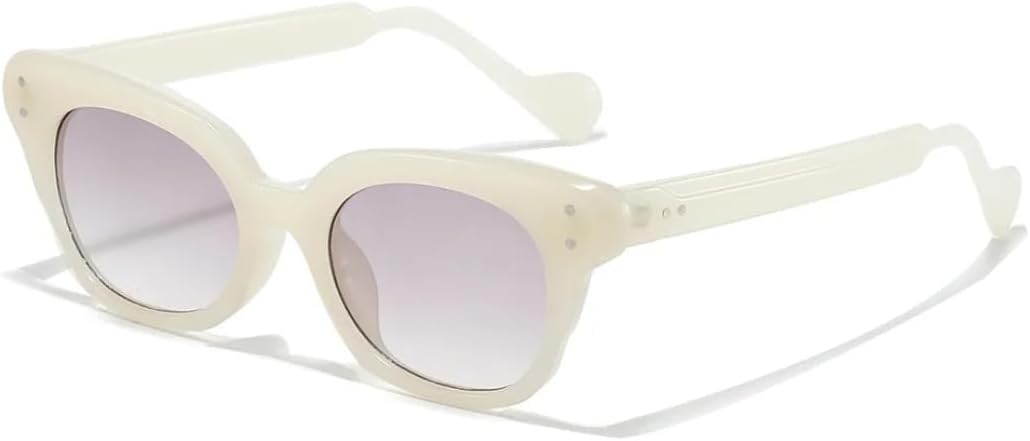 

Солнцезащитные очки с защитой UV400 | «Кошачий глаз», маленькая оправа | для женщин и мужчин, для занятий спортом на открытом воздухе и путешествий DSVIGF, Whitepurple