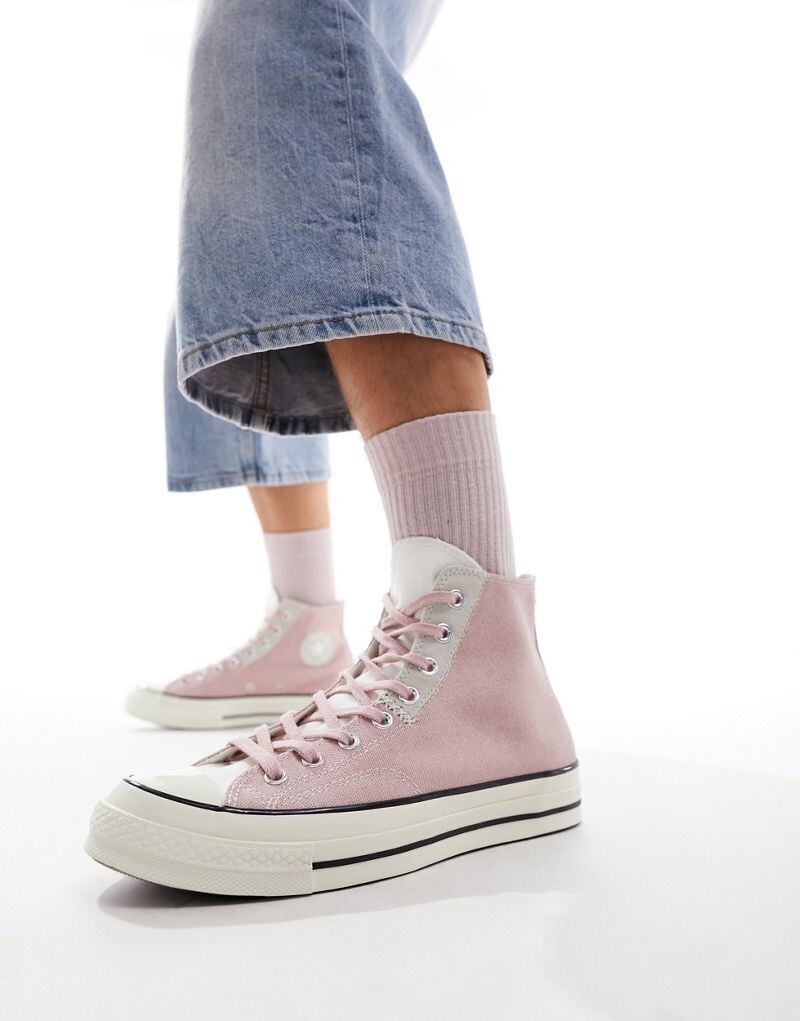 

Кроссовки Converse Chuck 70 с розовыми и серыми деталями, Розовый, Кроссовки Converse Chuck 70 с розовыми и серыми деталями