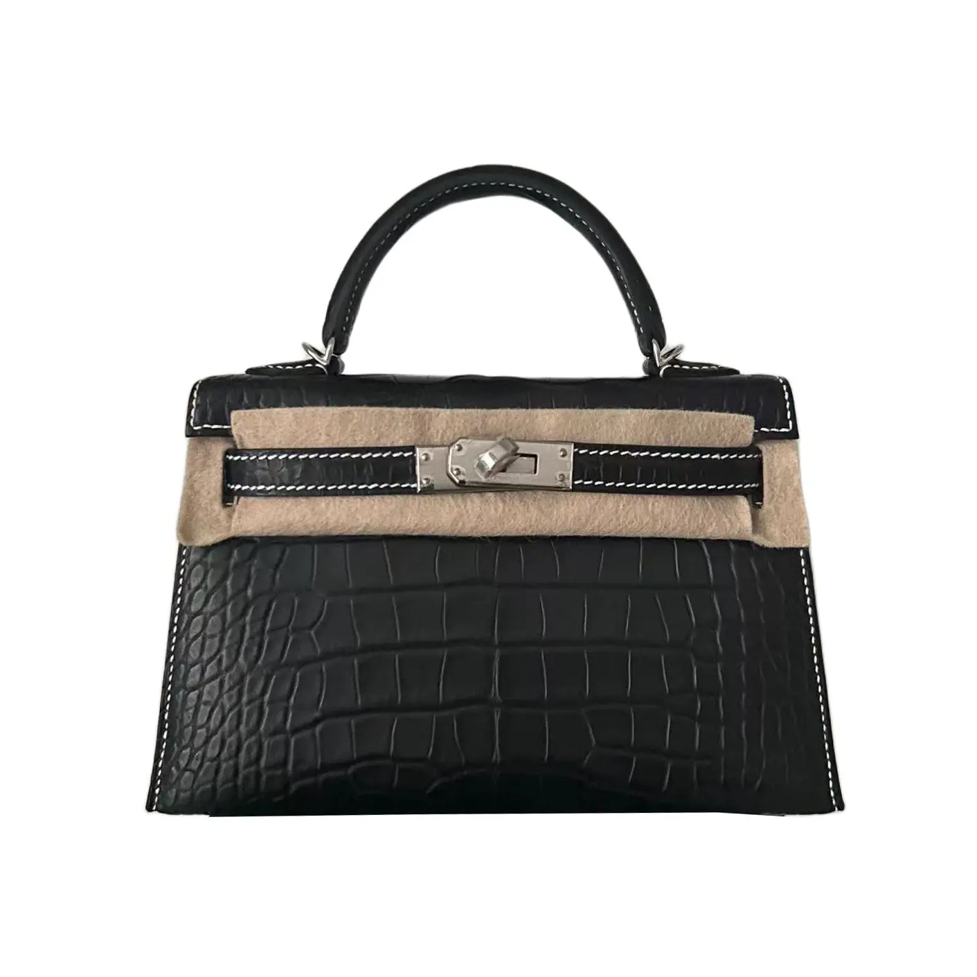 

Мини Келли 2 из крокодиловой кожи, женская сумка через плечо 19 HERMES