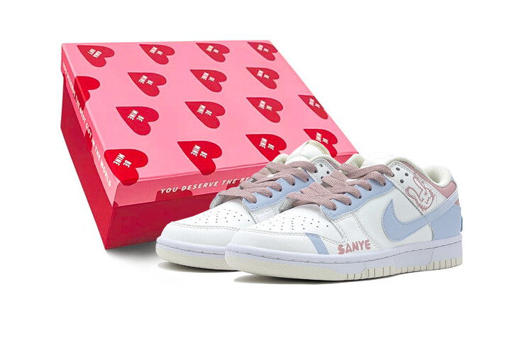 

Кроссовки Nike Dunk Skateboarding Shoes Women's Low-top Pink, синий