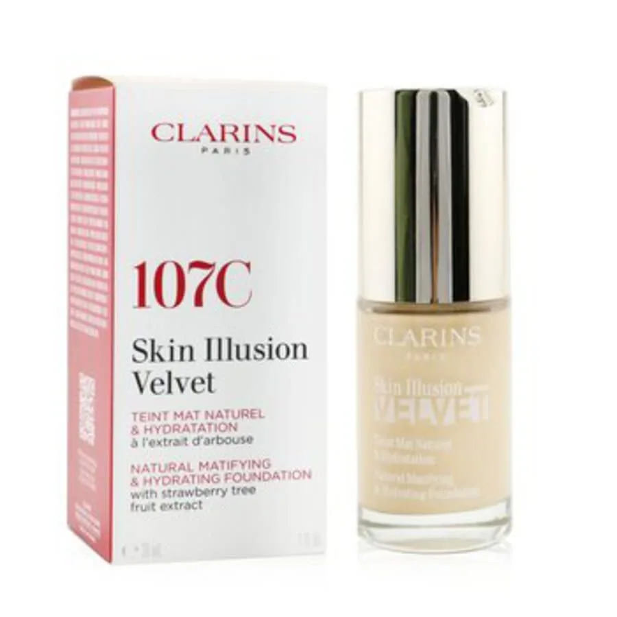Женский тональный крем Clarins Skin Illusion Velvet Natural матирующий и увлажняющий 30 мл № 107C Бежевый Макияж 3380810482416 — фото 2